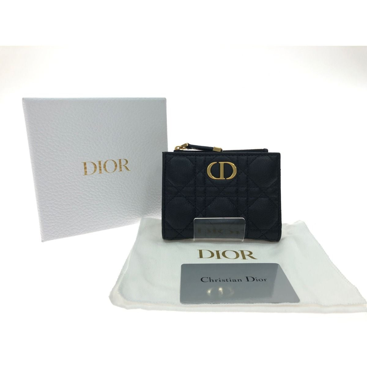 Christian Dior Bifold Wallet Caro Dahlia Cannage S5173 Uwhc