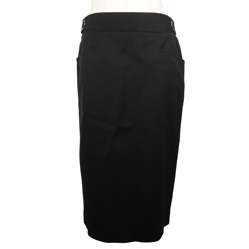 Gucci Wool And Polyurethane Black Women's Skirt