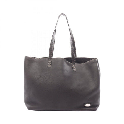 Fendi Tote Selleria Dark Brown Leather
