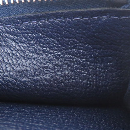 Hermes Trifold Chevre Navy Wallet