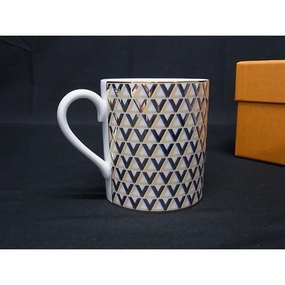 Louis Vuitton Mug Tableware White Gold