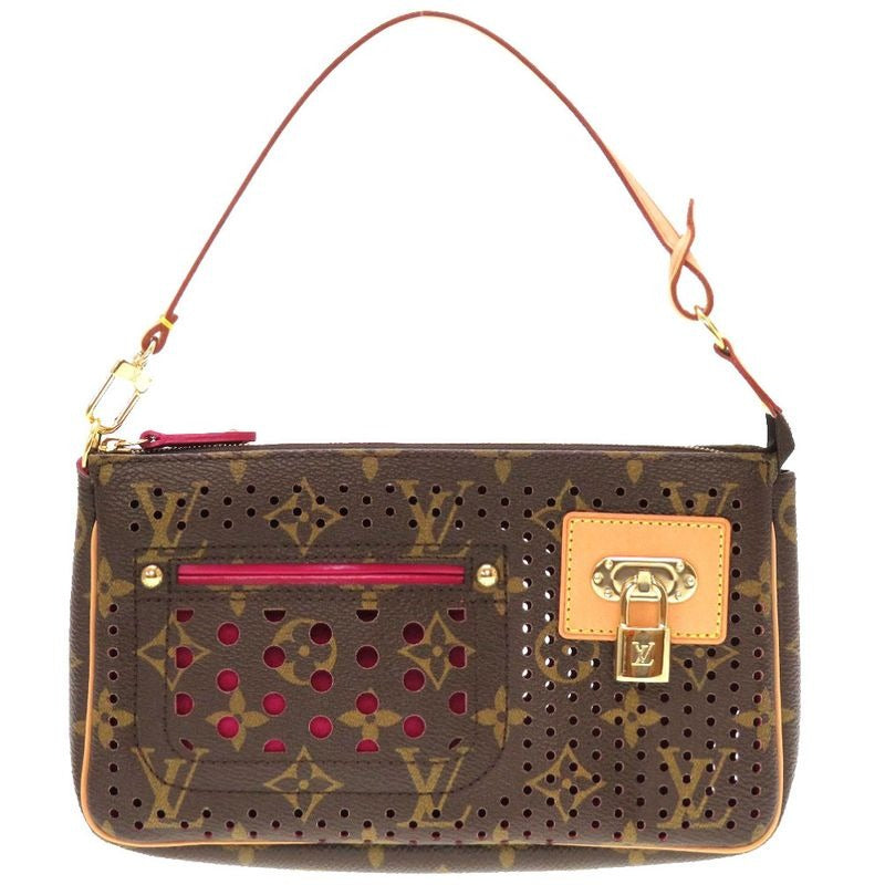 Louis Vuitton Monogram Perfo Pochette Accessoire Fuchsia Handbag Pouch