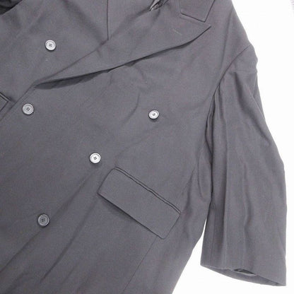 Balenciaga Trimmed and Wrinkled Double Breasted Coat Oversize D Balacia Unisex