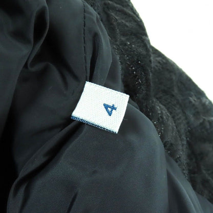 Moncler Sariette Flower Jacquard Stand Collar Double Zip Down Jacket Black 4 — view 9