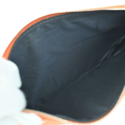 Fendi Clutch Bag Triplet Pouch Studded Black Pink Orange 35ka614