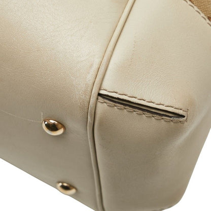 Gucci GG Canvas Mayfair Sherry Line Handbag Shoulder Bag 2WAY 257349 Beige