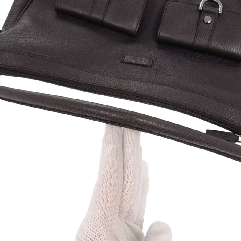 Gucci 293581 One Shoulder Bag Leather Dark Brown Handbag 1175 Gucci