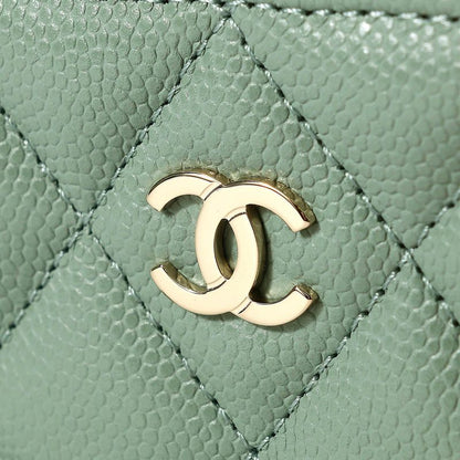 Chanel Coin Case Classic ZIP COIN Purse Mint Green