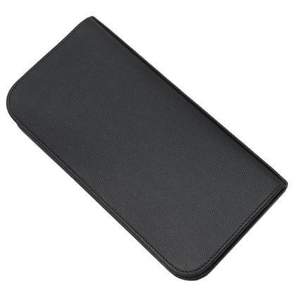 Saint Laurent Long Wallet Round Zipper Long Wallet Grain Leather Black Silver