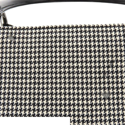 Dior Medium 2-Way Handbag Houndstooth Black White Canvas Leather — view 6
