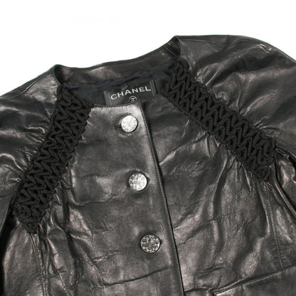 Chanel Leather Jacket Open Work Border — view 11