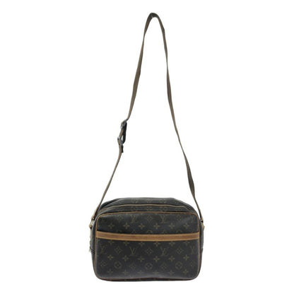 Louis Vuitton M45254 Monogram Reporter PM Leather Shoulder Bag Unisex Brown