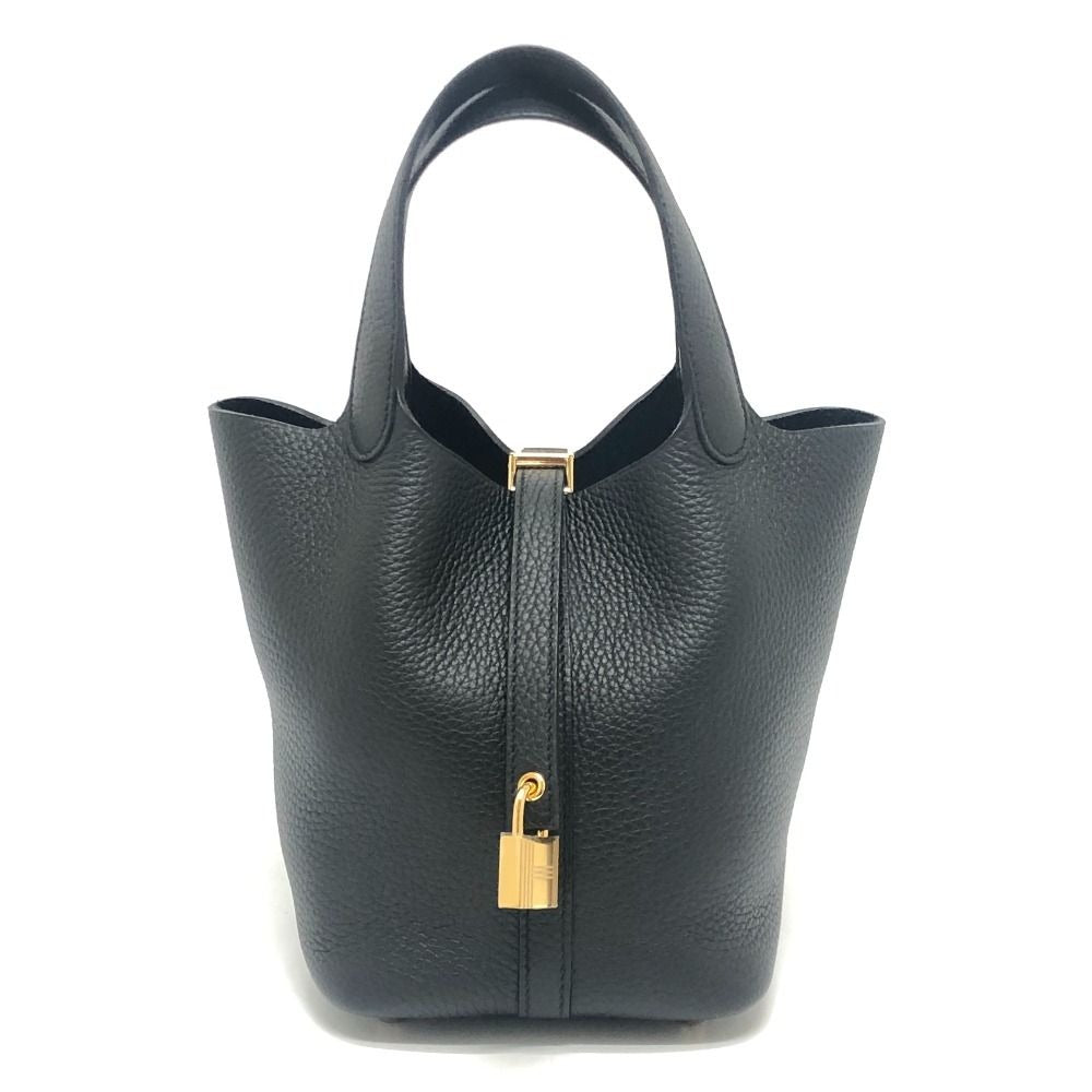 Hermes Handbag Picotin Lock PM Taurillon Morris Black