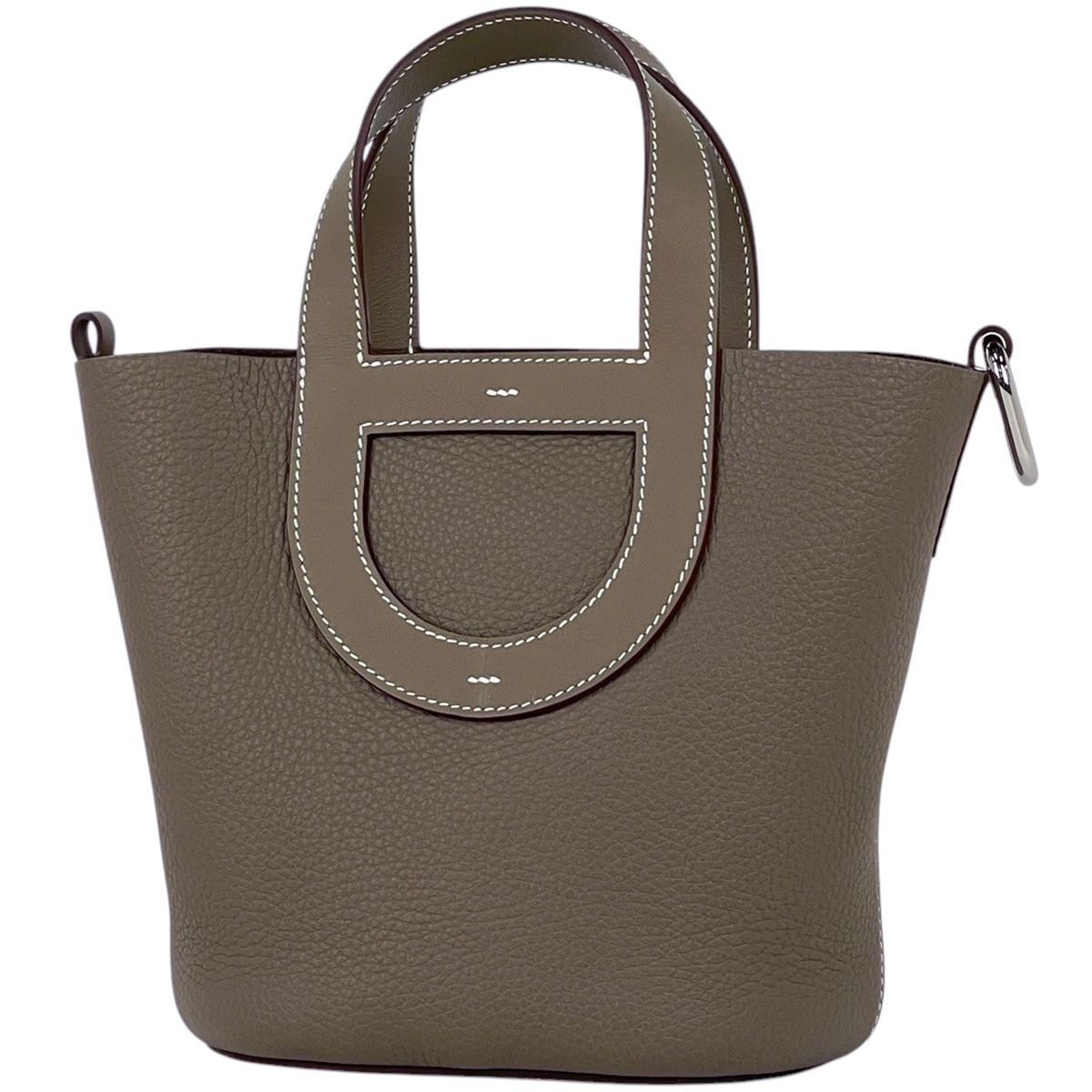 Hermes in the Loop 18 Handbag Taurillon Clemence Etoupe