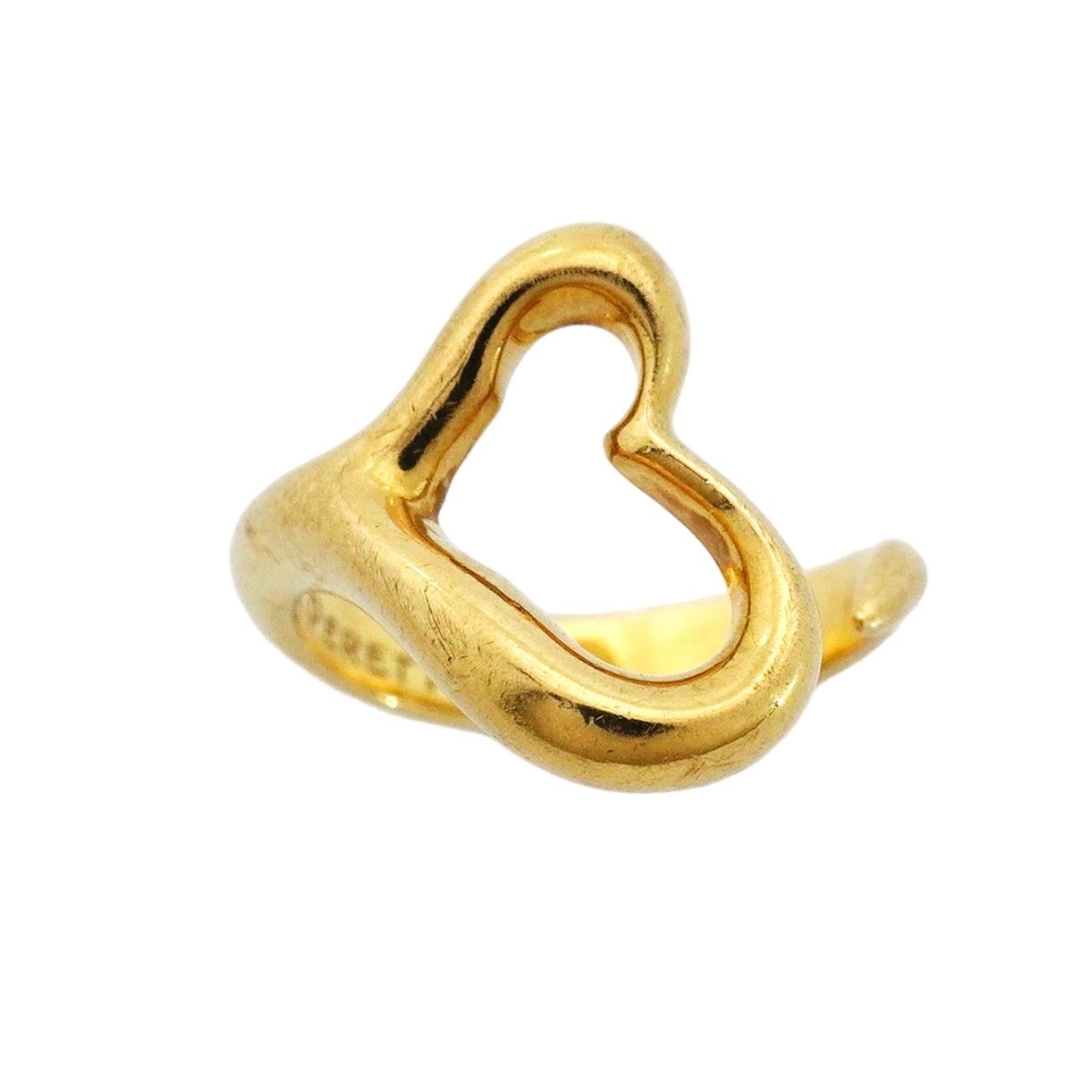 Tiffany & Co Ring Open Heart 18k Yellow Gold — view 2