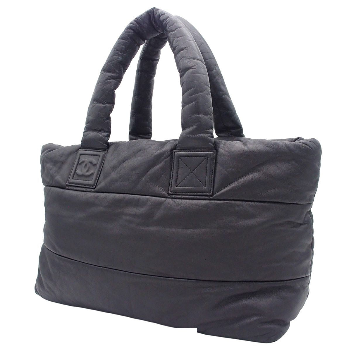 Chanel Coco Cocoon MM Black Bordeaux Silver Leather Reversible Tote Bag — view 3
