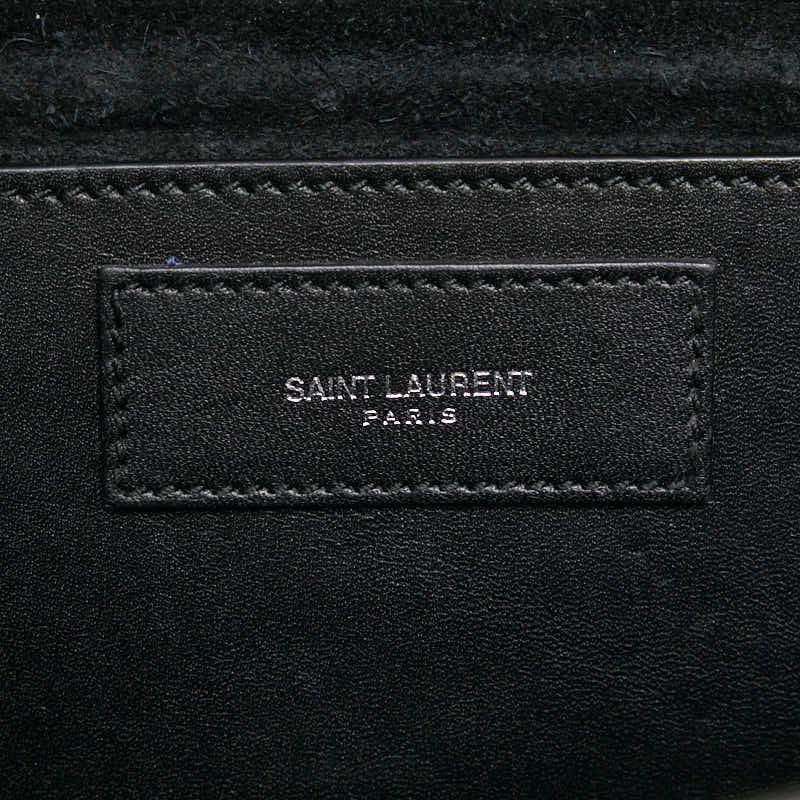 Saint Laurent Betty Studded Chain Shoulder Bag 315680 Black Silver Leather