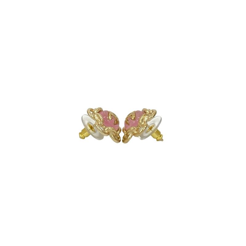 Chanel Coco Mark Flower Motif Earrings Accessories Small 24FB