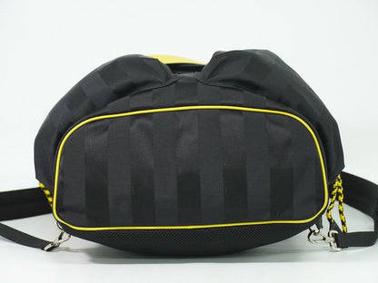 Authentic Fendi Strike Pecan 2WAY Backpack Sac Shoulder Bag Nylon Leather Black