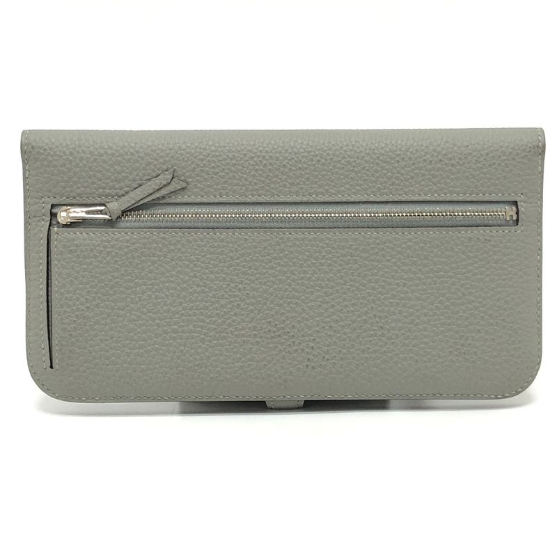 Hermes Long Wallet Dogon Long Togo Grimetto (estimated) Gray