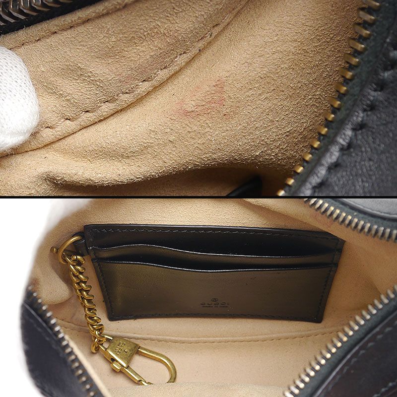 Gucci Half Moon Shape Mini Bag GG Marmont 2way Shoulder