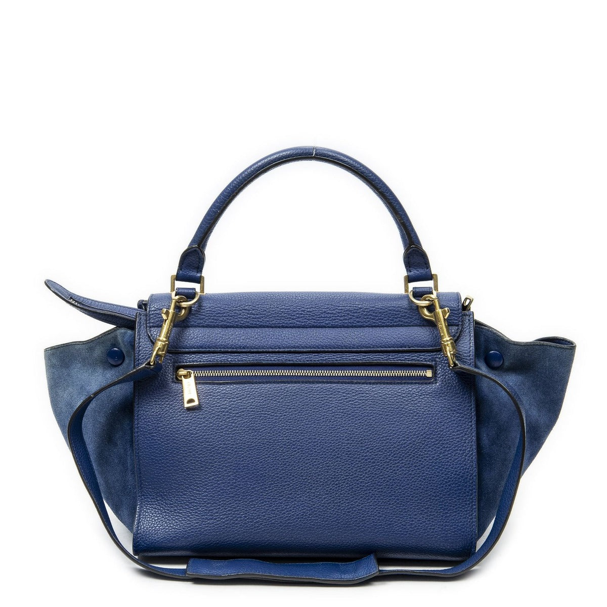 Celine Small Medium Swing Royal Blue Grain Calfskin Leather Shoulder Bag — view 5