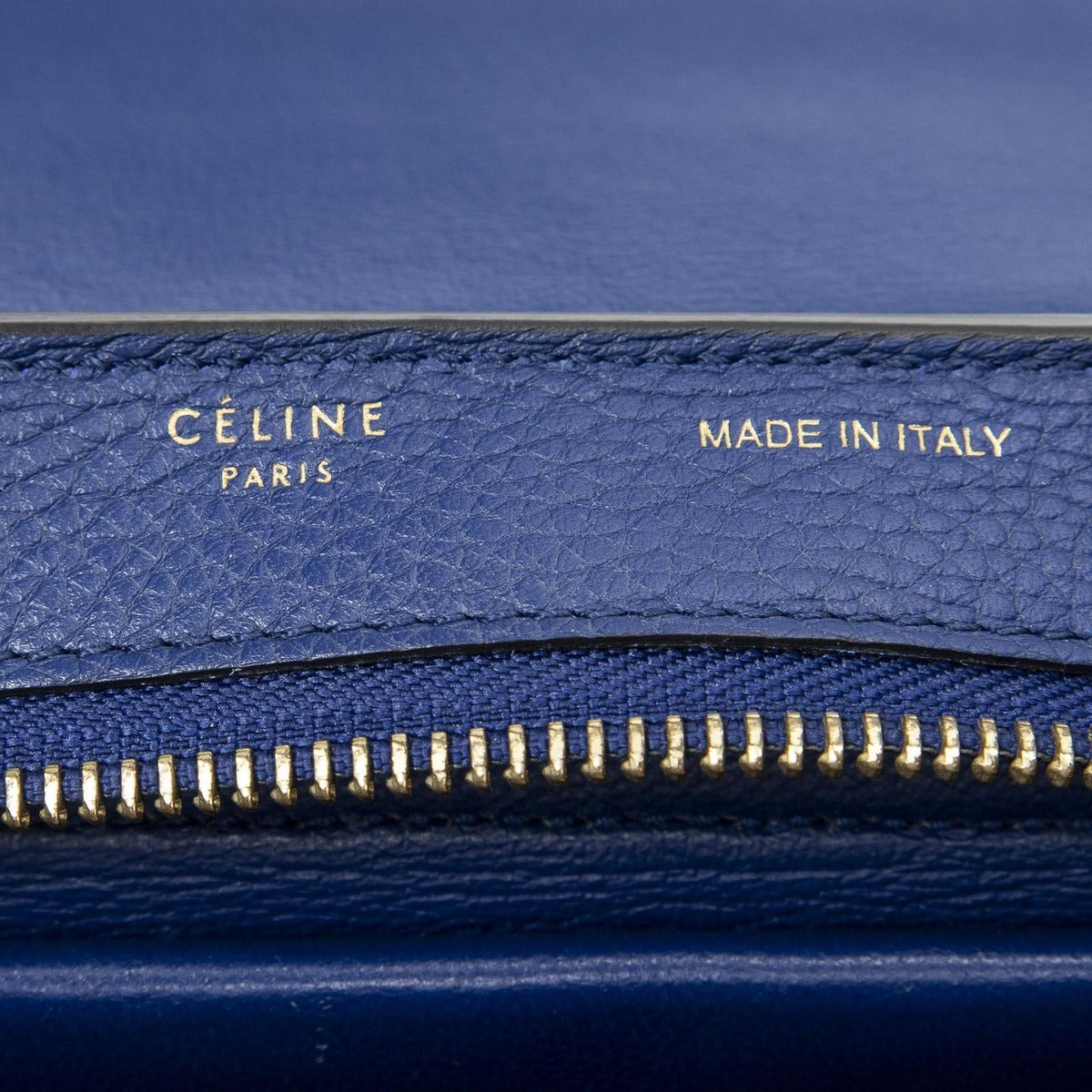 Celine Small Medium Swing Royal Blue Grain Calfskin Leather Shoulder Bag — view 10