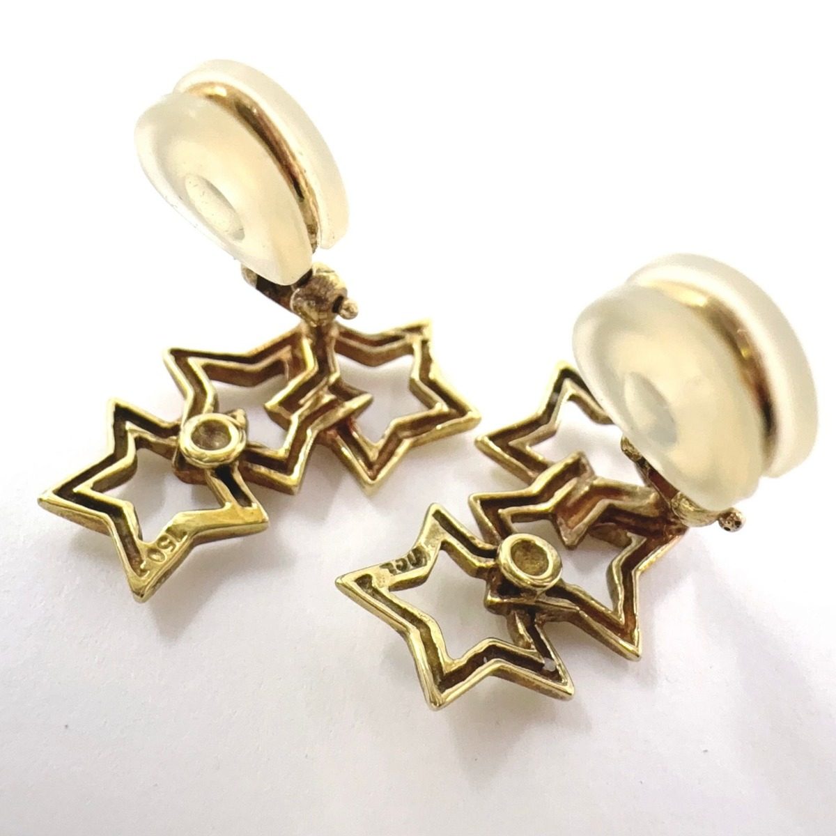 Tiffany & Co Triple Star Gold Earrings — view 4