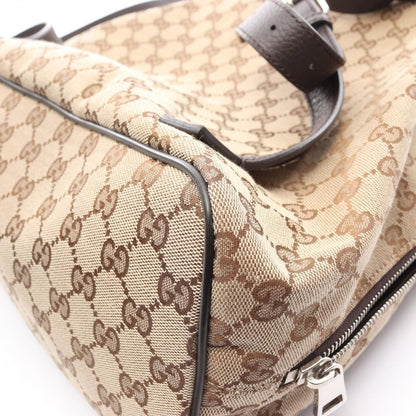 Gucci Backpack Beige Dark Brown Canvas Leather — view 7