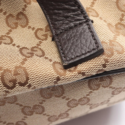 Gucci Backpack Beige Dark Brown Canvas Leather — view 8