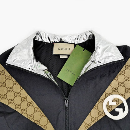 Gucci Nylon Zip Up Jacket XS Size Black 747061 Long Sleeve Nylon