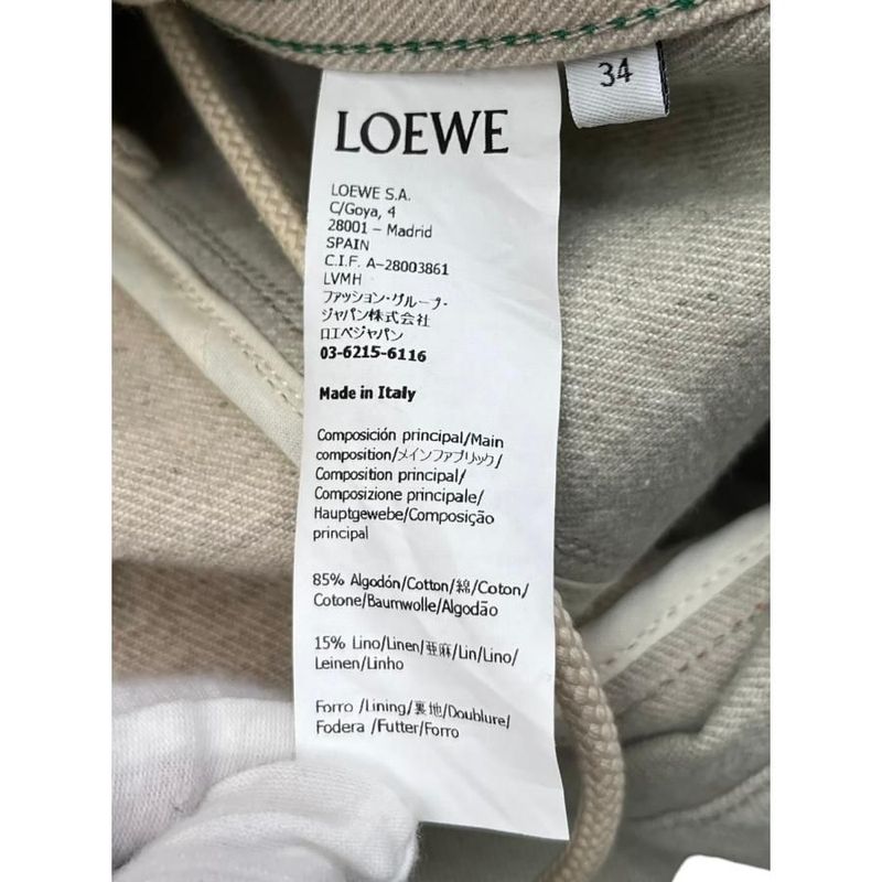 Loewe Coated Denim Long Hoodie S359y01x43 2423 340 Size 34 Multicolor Never Used