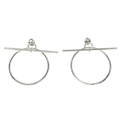 Hermes Earrings Loop MM Silver