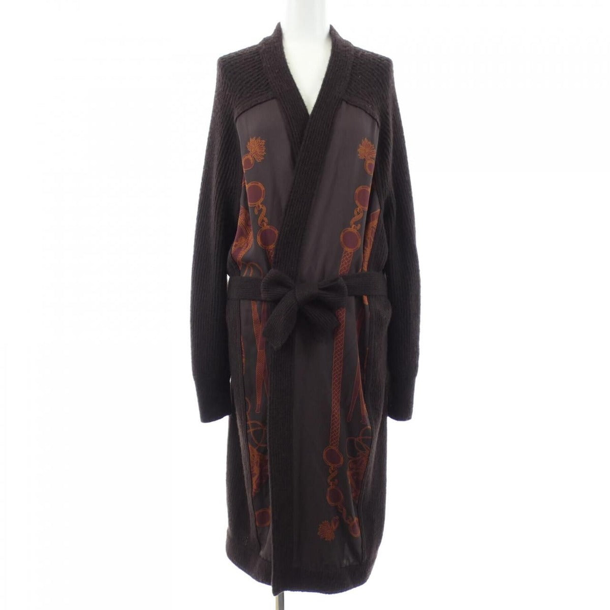 Hermes les Tambours Finesse Twill Lane Long Cardigan
