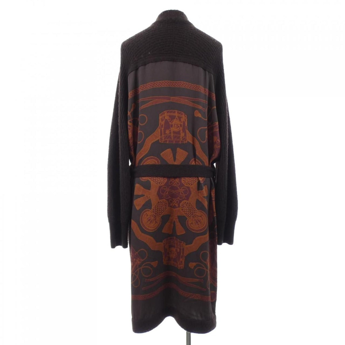 Hermes les Tambours Finesse Twill Lane Long Cardigan — view 2
