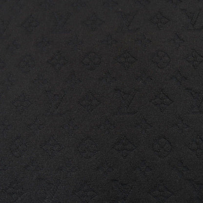 Louis Vuitton Silk Monogram Embossed Knee Length Tight Skirt Black — view 5