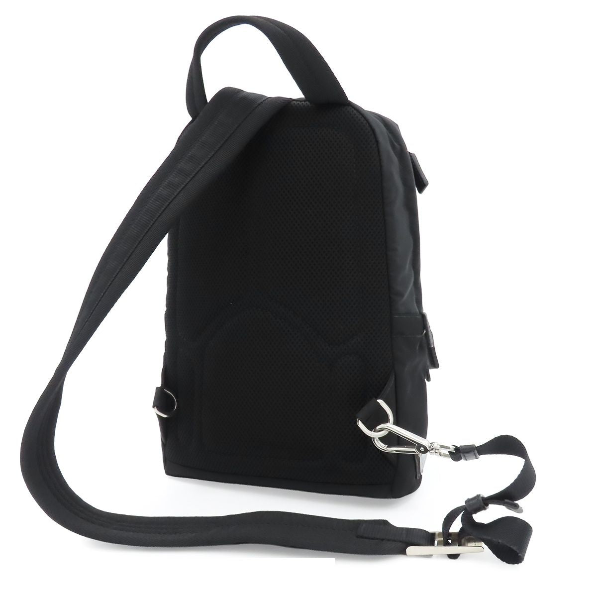 Prada Belt Bag Nero Black Tessuto Saffiano Nylon Triangle Logo — view 2