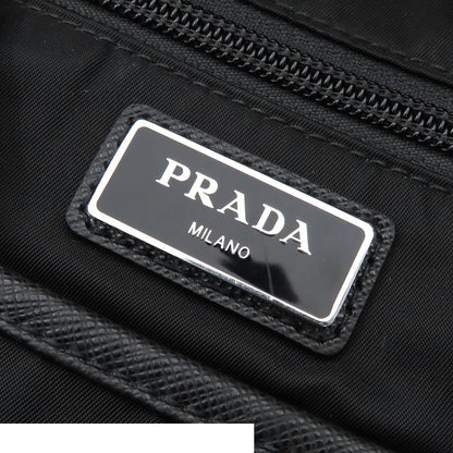Prada Belt Bag Nero Black Tessuto Saffiano Nylon Triangle Logo — view 6