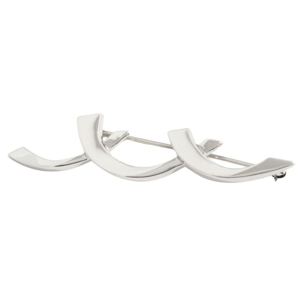 Tiffany & Co Polished Wave Brooch Silver