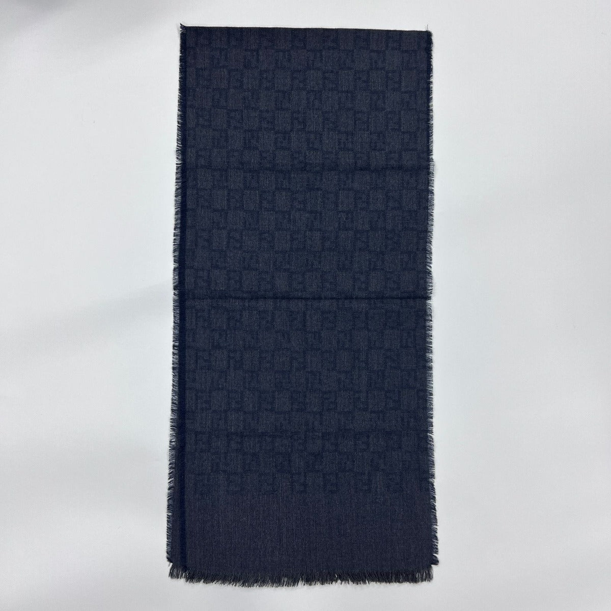 Fendi Scarf Navy Wool Vintage — view 3