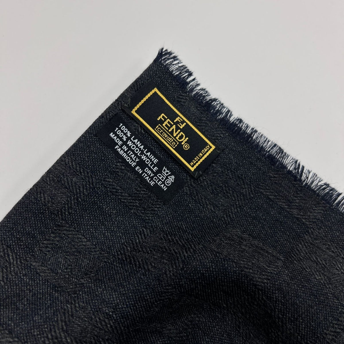 Fendi Scarf Navy Wool Vintage — view 5