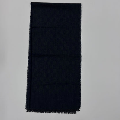Fendi Scarf Navy Wool Vintage — view 6