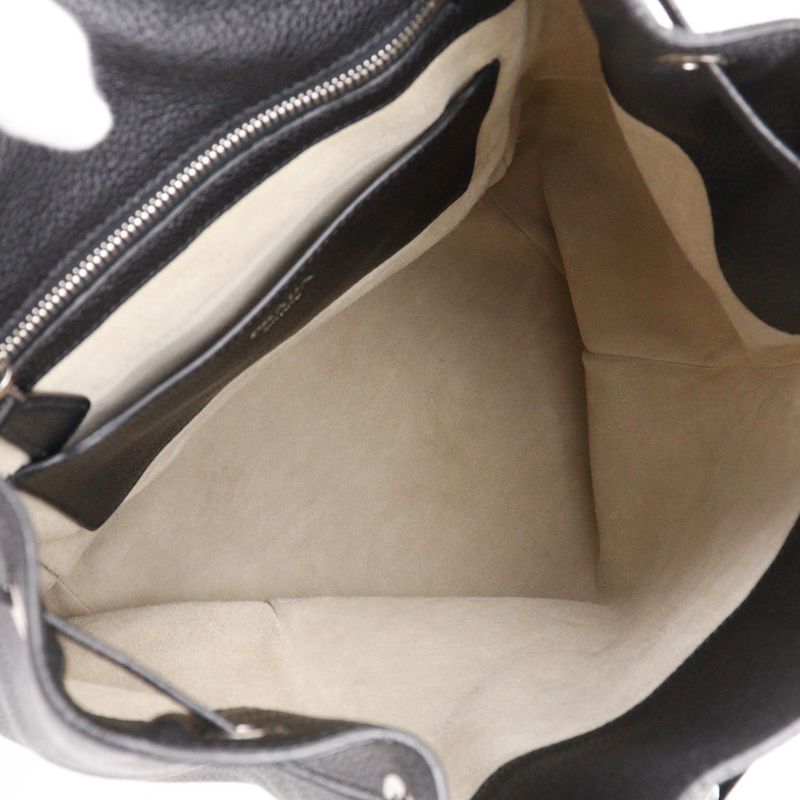 Prada Backpack 1bz007 Calf Black Unisex Backpack/daypack