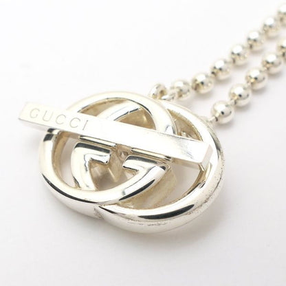 Gucci Interlocking G Necklace Silver Ag925 Ball Chain With Box Double G Gucci