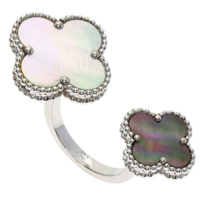 Van Cleef & Arpels Magic Alhambra Entre Door Shell Ring 18K White Gold