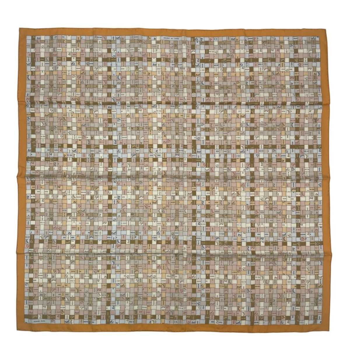 Hermes Scarf Silk Carre 90 Bolduc Au Beige — view 2