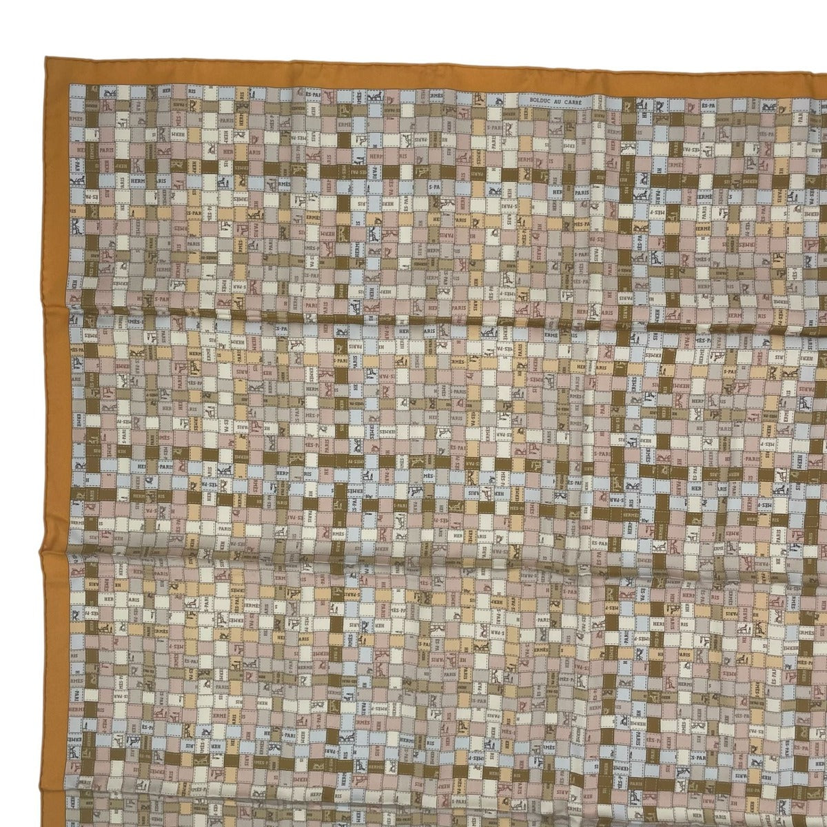 Hermes Scarf Silk Carre 90 Bolduc Au Beige — view 3