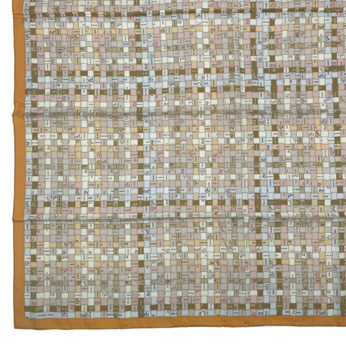 Hermes Scarf Silk Carre 90 Bolduc Au Beige — view 5