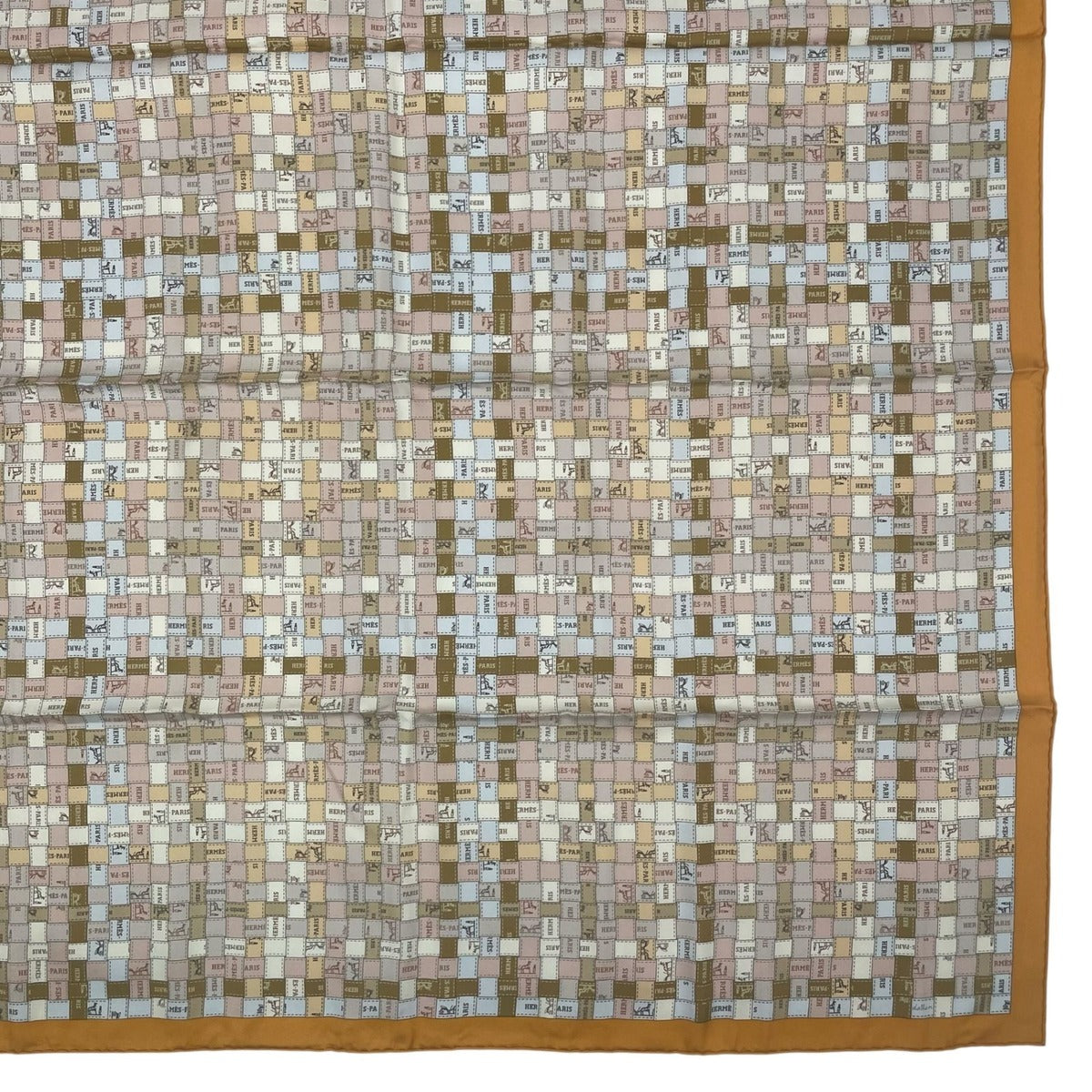 Hermes Scarf Silk Carre 90 Bolduc Au Beige — view 6
