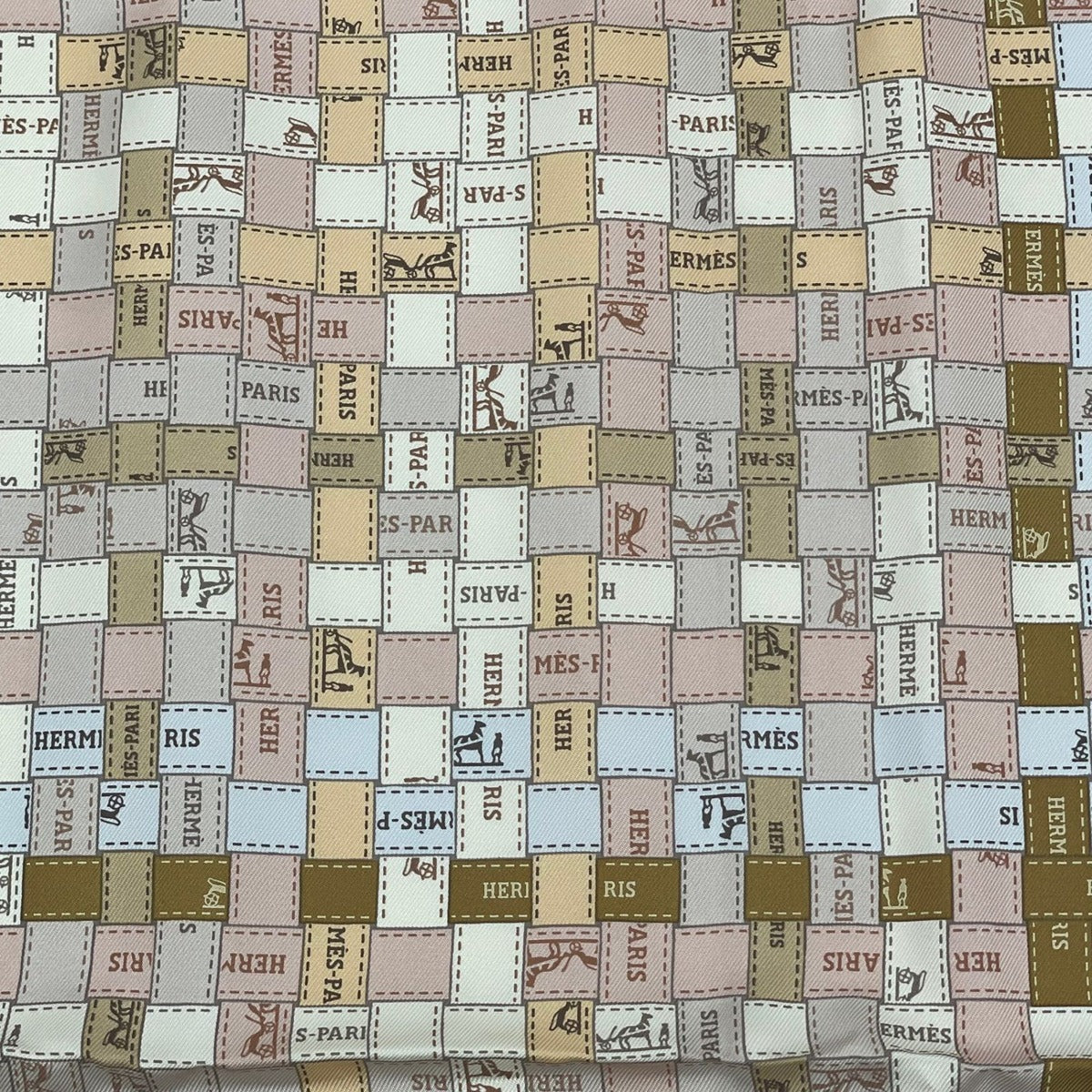 Hermes Scarf Silk Carre 90 Bolduc Au Beige — view 7